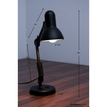 Globo FAMOUS desk light black, 1-light source