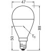 Osram lights E14 7.5 Watt warm-white 806 Lumen