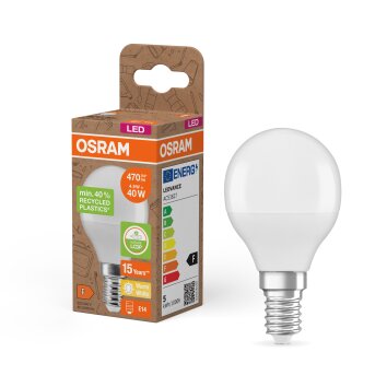 Osram lights E14 4.9 Watt warm-white 470 Lumen