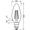 Osram lights E14 1.2 Watt warm-white 255 Lumen