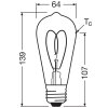 Osram lights E27 7.2 Watt warm-white dimmable 806 Lumen