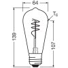 Osram lights E27 3.4 Watt warm-white 470 Lumen