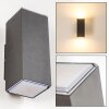 Laxa Outdoor Wall Light LED silver, 2-light sources