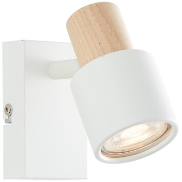 Brilliant lights Pini Wall spotlight white, 1-light source