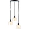 Brilliant lights Casto pendant light black, 3-light sources