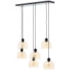 Brilliant lights Casto pendant light black, 6-light sources