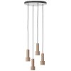 Brilliant lights Cadiz pendant light black, 4-light sources