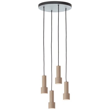 Brilliant lights Cadiz pendant light black, 4-light sources