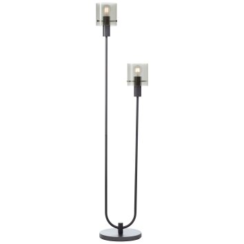 Brilliant lights Riffelini floor lamp black, 2-light sources