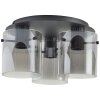 Brilliant lights Riffelini ceiling light black, 3-light sources