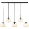 Brilliant lights Kaizen pendant light black, 5-light sources