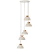 Brilliant lights Nalam pendant light beige, 5-light sources