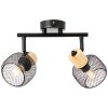 Brilliant lights Giada ceiling spotlight black, 2-light sources