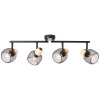 Brilliant lights Giada ceiling spotlight black, 4-light sources