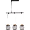 Brilliant lights Giada pendant light black, 3-light sources