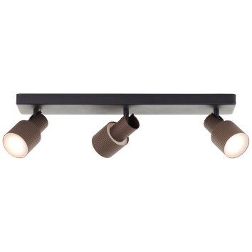 Brilliant lights Cadiz ceiling spotlight LED black, 3-light sources