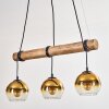 Koyoto hanging light, globe light, pendant light Ecru, black, 3-light sources