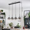 Gastor hanging light, globe light, pendant light clear, Smoke-coloured, 4-light sources