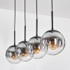 Gastor hanging light, globe light, pendant light clear, Smoke-coloured, 4-light sources