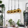 Gastor hanging light, globe light, pendant light gold, clear, 4-light sources