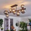 Chehalis ceiling light, globe light Smoke-coloured, 8-light sources