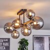 Chehalis ceiling light, globe light Smoke-coloured, 8-light sources