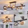 Chehalis ceiling light, globe light Amber, clear, Smoke-coloured, 8-light sources