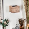 Marmorera wall light, wall spotlight Wood like finish, black, 1-light source