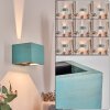 Marmorera wall light, wall spotlight black, Turquoise, 1-light source