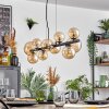 Chehalis globe light, pendant light Amber, 10-light sources