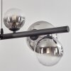 Chehalis globe light, pendant light clear, Smoke-coloured, 8-light sources