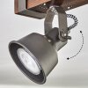 Pehefito ceiling light, ceiling spotlight dark brown, grey, 4-light sources