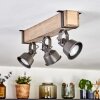 Pehefito ceiling light, ceiling spotlight grey, Ecru, 3-light sources