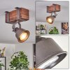 Pehefito ceiling light, ceiling spotlight dark brown, grey, 1-light source