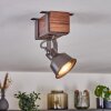 Pehefito ceiling light, ceiling spotlight dark brown, grey, 1-light source