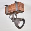 Pehefito ceiling light, ceiling spotlight dark brown, grey, 1-light source