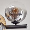 Gastor ceiling light, globe light Amber, clear, Smoke-coloured, 8-light sources