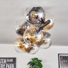 Gastor ceiling light, globe light Amber, clear, Smoke-coloured, 8-light sources