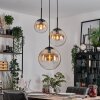 Gastor hanging light, globe light, pendant light 30 cm Amber, clear, 3-light sources