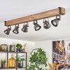 Pehefito ceiling light, ceiling spotlight brown, grey, 6-light sources