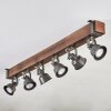 Pehefito ceiling light, ceiling spotlight dark brown, grey, 6-light sources