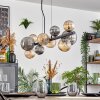 Chehalis hanging light, globe light, pendant light Amber, Smoke-coloured, 10-light sources