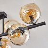 Gastor ceiling light, globe light Amber, 8-light sources