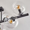 Gastor ceiling light, globe light clear, 8-light sources