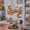 Gastor hanging light, globe light, pendant light Amber, Smoke-coloured, 10-light sources