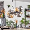 Gastor hanging light, globe light, pendant light Amber, Smoke-coloured, 10-light sources