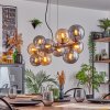 Gastor hanging light, globe light, pendant light Amber, Smoke-coloured, 10-light sources