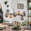 Gastor hanging light, globe light, pendant light Amber, Smoke-coloured, 10-light sources