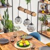 Koyoto hanging light, globe light, pendant light Ecru, black, 3-light sources