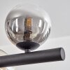 Chehalis hanging light, globe light, pendant light Amber, clear, Smoke-coloured, 10-light sources